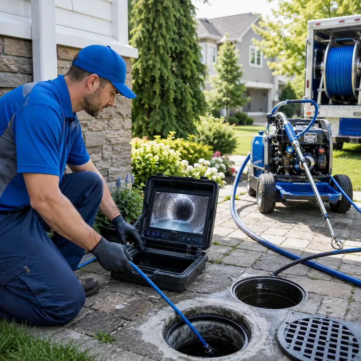 Outdoor drain cleaning professionals serving Cambria, IL